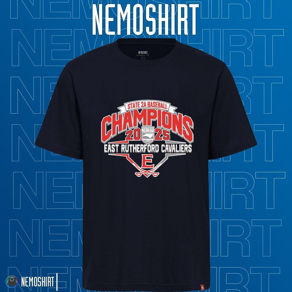 East Rutherford Cavaliers 2025 NCHSAA State 2A - Adult & Kids T-Shirts, Sweatshirts & Hoodies apparel design preview 1