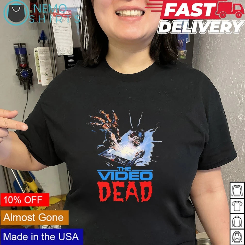 The Video Dead Horror Movie zombie cult classic - Adult & Kids T-Shirts, Sweatshirts & Hoodies apparel design preview 2