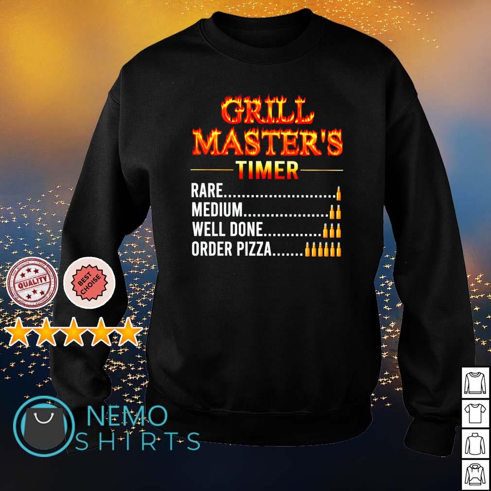 Grill master's timer rare medium well done order - Adult & Kids T-Shirts, Sweatshirts & Hoodies apparel design preview 4
