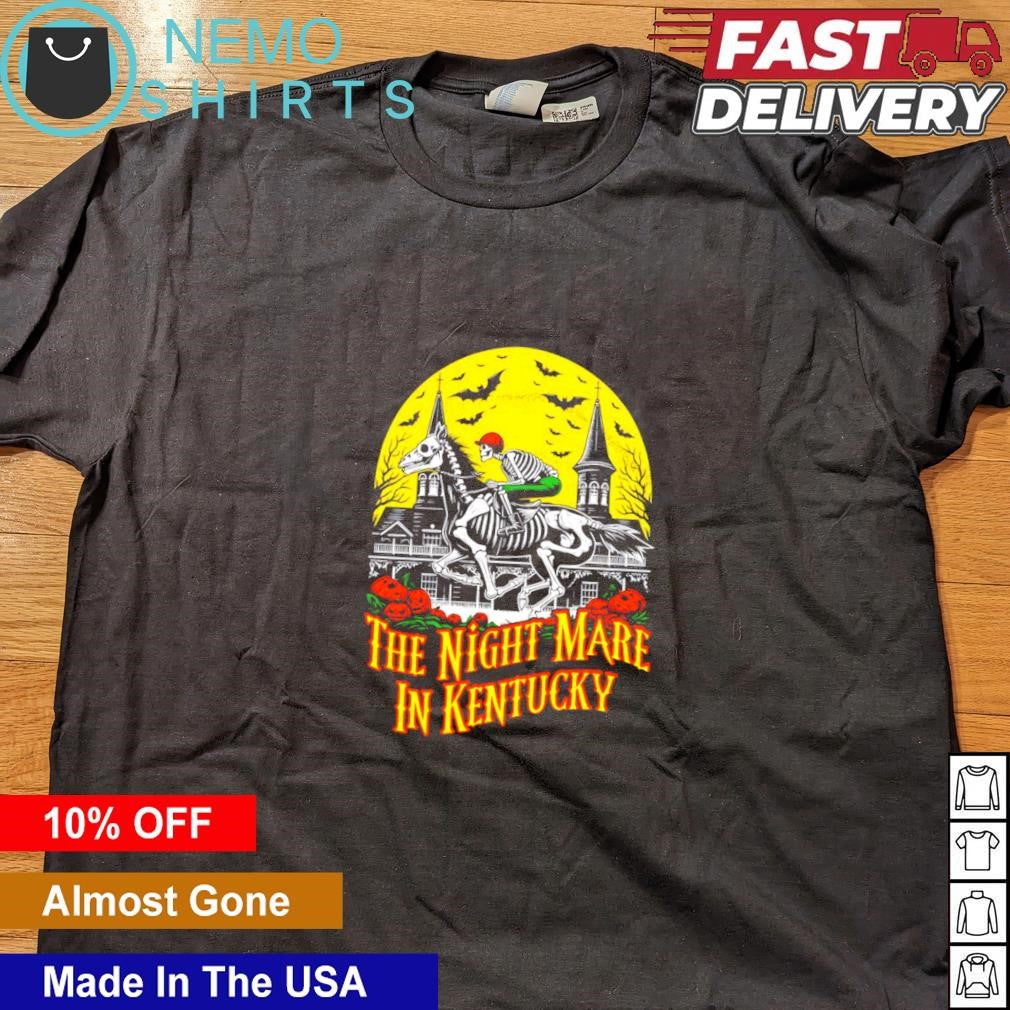 The night mare in Kentucky skeleton riding horse - Adult & Kids T-Shirts, Sweatshirts & Hoodies apparel design preview 4