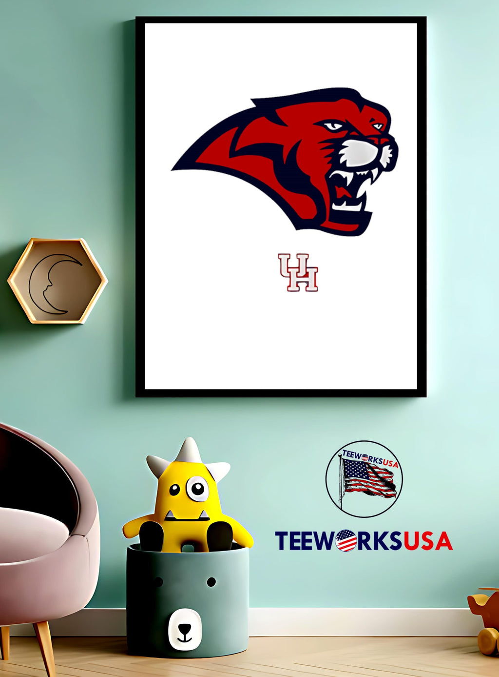 Houston Cougars 2025 Old Logo - Adult & Kids T-Shirts, Sweatshirts & Hoodies apparel design preview 3