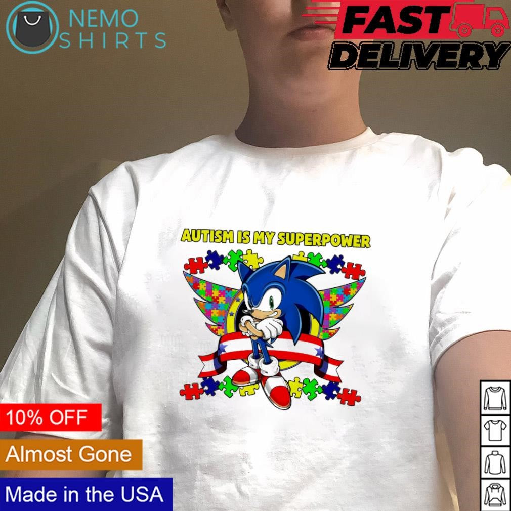 Sonic Autism is my superpower - Adult & Kids T-Shirts, Sweatshirts & Hoodies apparel design preview 1
