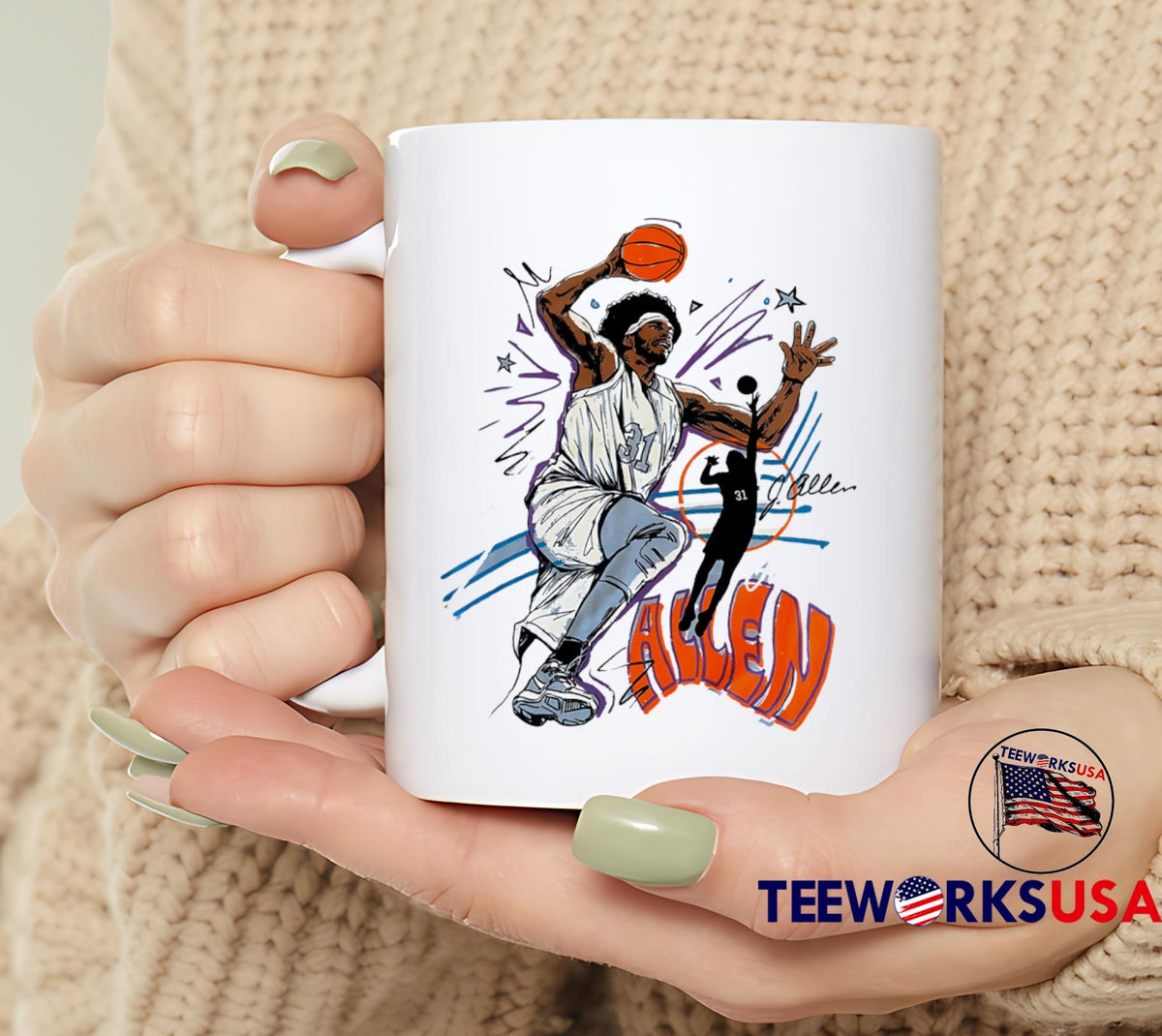 Jarrett Allen Cleveland Cavaliers art - Adult & Kids T-Shirts, Sweatshirts & Hoodies apparel design preview 6