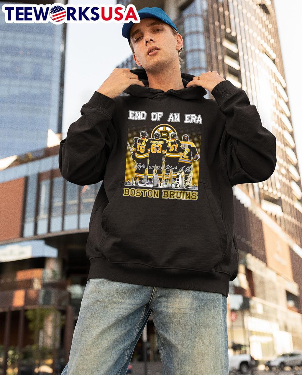 End Of An Era Boston Bruins legendary signatures - Adult & Kids T-Shirts, Sweatshirts & Hoodies apparel design preview 3