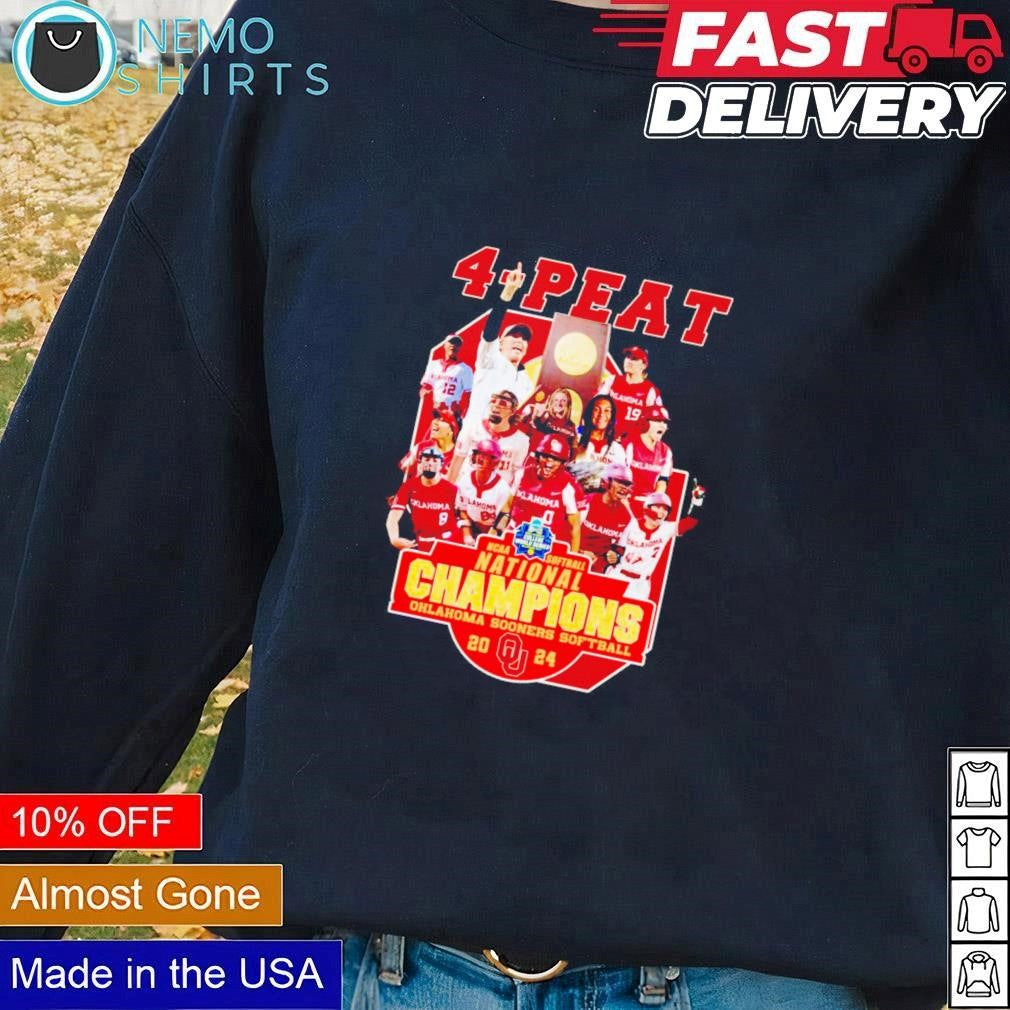 4-Peat national champions Oklahoma Sooners women's - Adult & Kids T-Shirts, Sweatshirts & Hoodies apparel design preview 3
