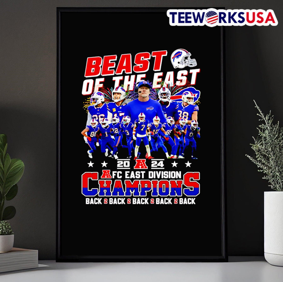 Beast of the East 2024 AFC Division Champions back 2 - Adult & Kids T-Shirts, Sweatshirts & Hoodies apparel design preview 5