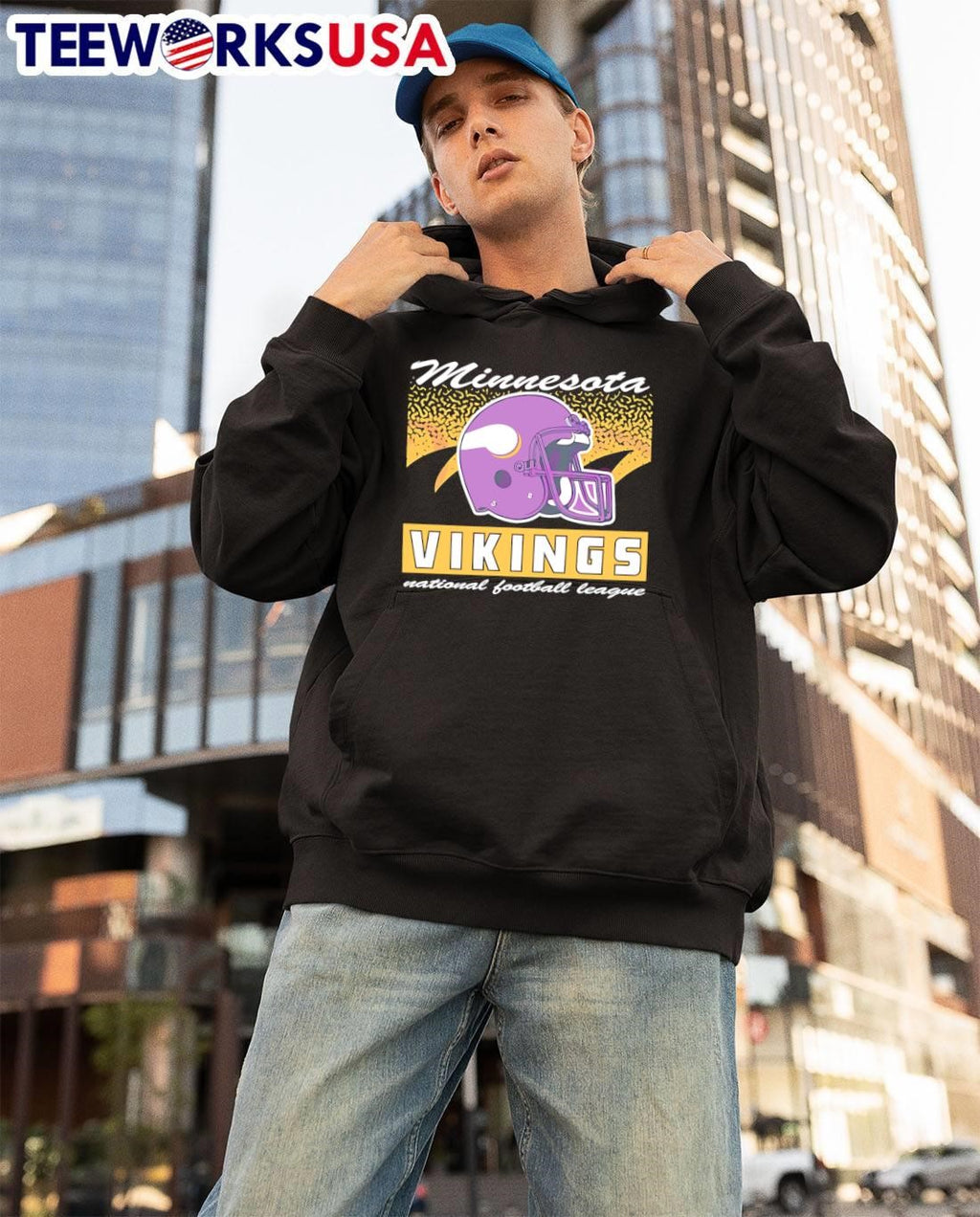 Minnesota Vikings National Football League Helmet - Adult & Kids T-Shirts, Sweatshirts & Hoodies apparel design preview 3
