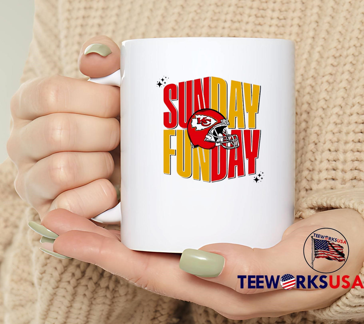 Kansas City Chiefs Sunday Fun Day helmet - Adult & Kids T-Shirts, Sweatshirts & Hoodies apparel design preview 6