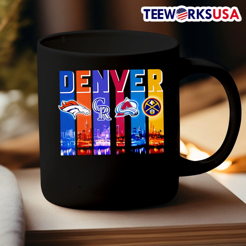 Skyline Denver sports Broncos Rockies Avalanche and - Adult & Kids T-Shirts, Sweatshirts & Hoodies apparel design preview 3