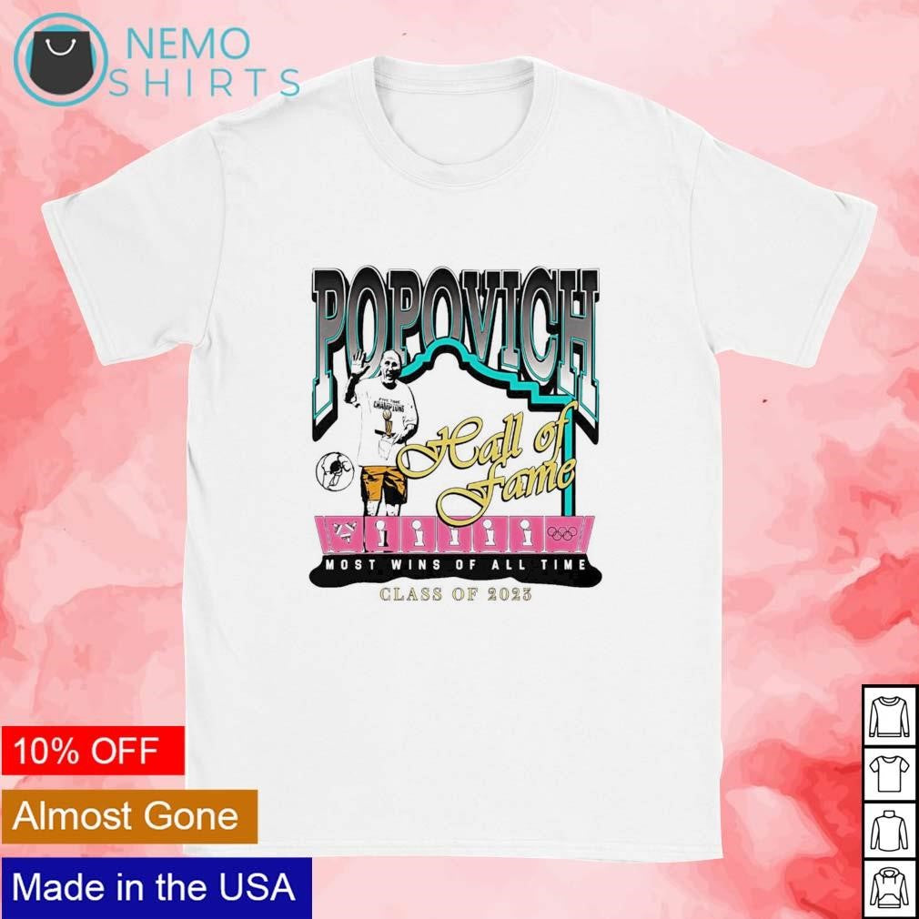 Popovich hall of fame most wins all time class 2023 - Adult & Kids T-Shirts, Sweatshirts & Hoodies apparel design preview 1