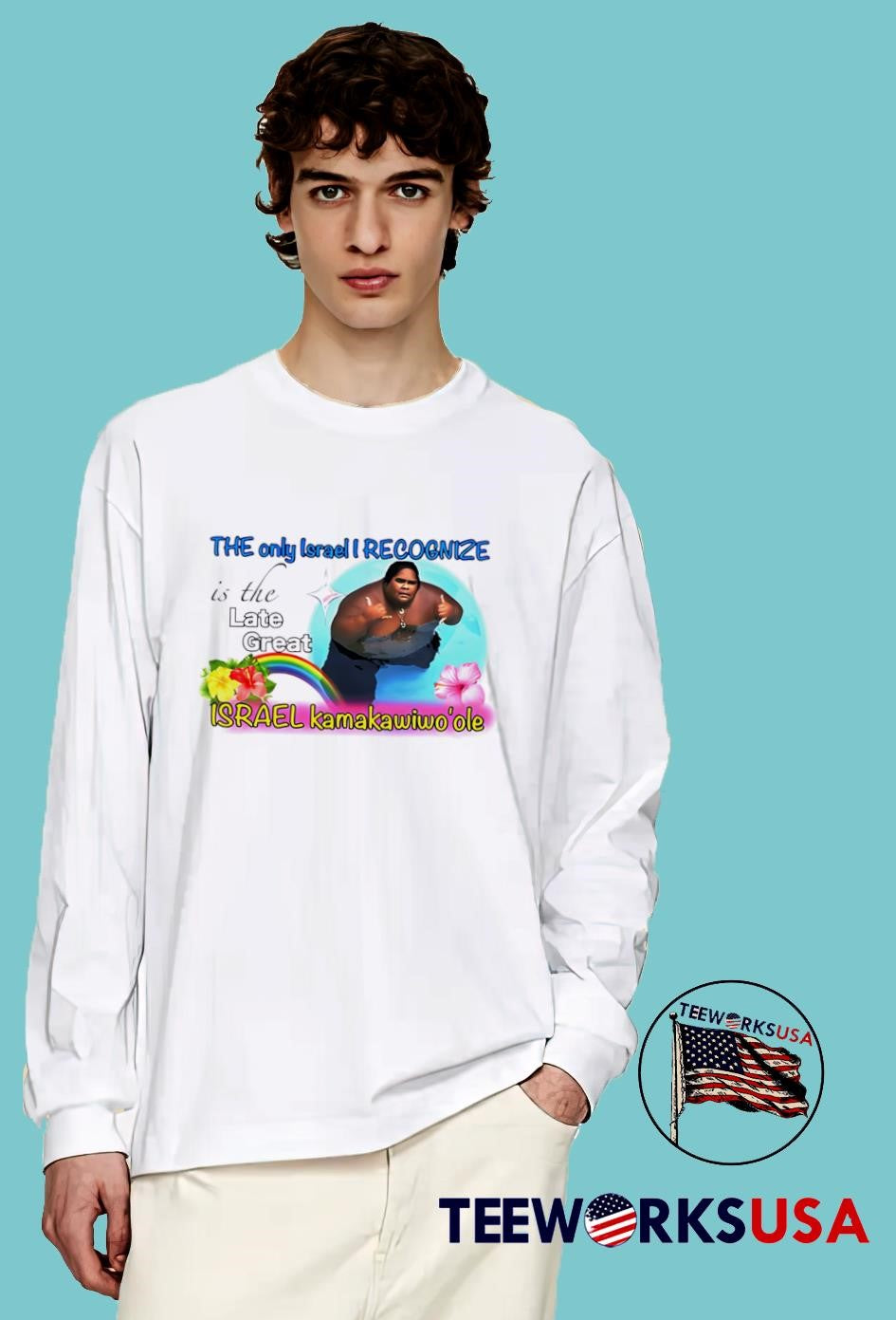 Braddah iz the only Israel I recognize is late great - Adult & Kids T-Shirts, Sweatshirts & Hoodies apparel design preview 4