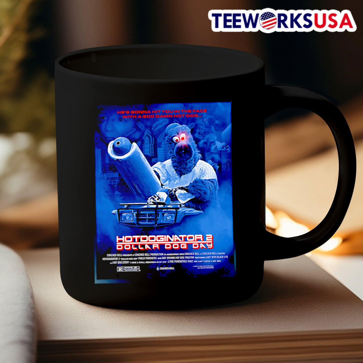 Hotdoginator 2 Dollar Dog Day poster - Adult & Kids T-Shirts, Sweatshirts & Hoodies apparel design preview 3