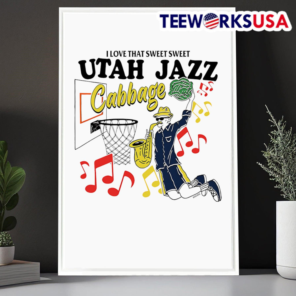 I love that sweet Utah Jazz Cabbage - Adult & Kids T-Shirts, Sweatshirts & Hoodies apparel design preview 6