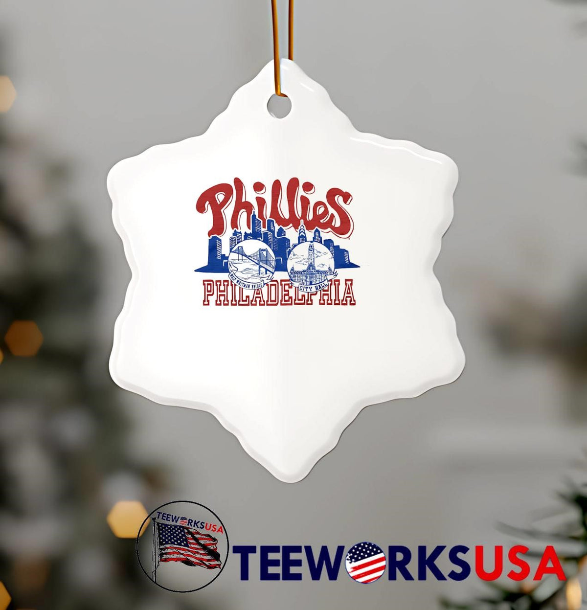 Phillies Philadelphia Walt Whitman Bridge City Hall - Adult & Kids T-Shirts, Sweatshirts & Hoodies apparel design preview 6