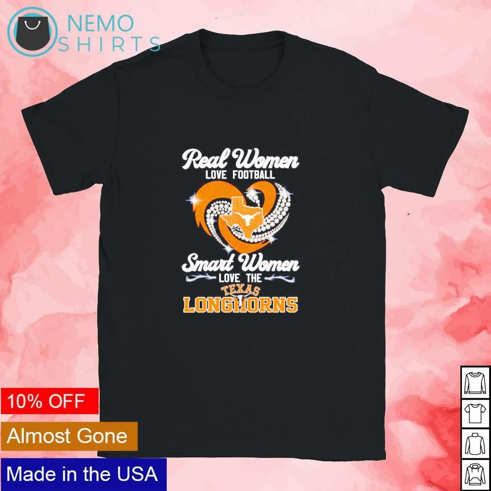 Real women love football smart the Texas Longhorns - Adult & Kids T-Shirts, Sweatshirts & Hoodies apparel design preview 1