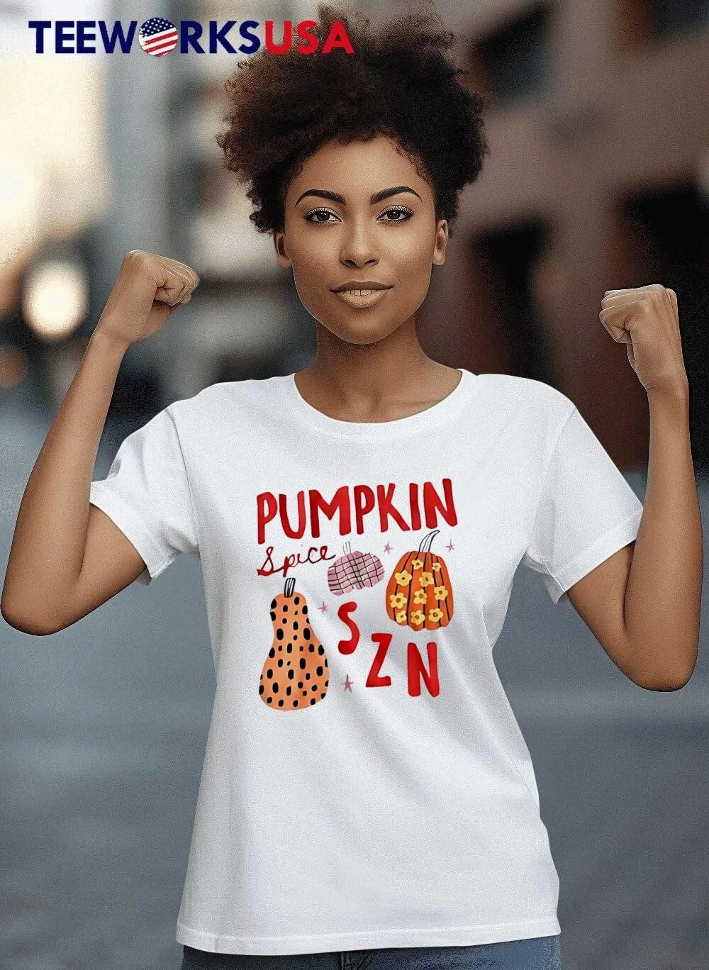 Pumpkin Spice Szn Patterned Floral Plaid Leopard - Adult & Kids T-Shirts, Sweatshirts & Hoodies apparel design preview 6