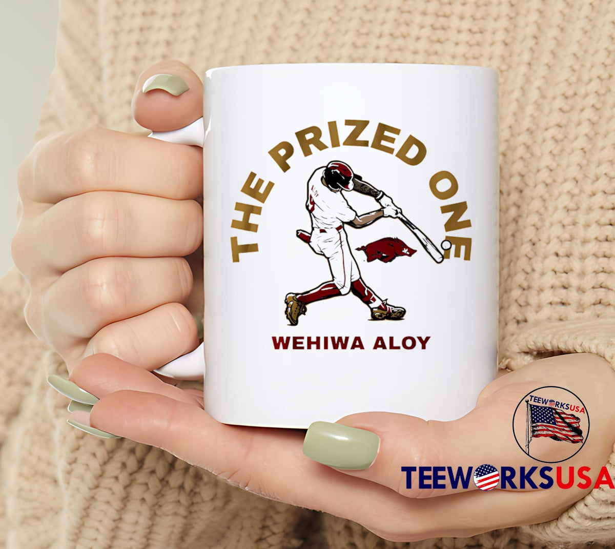 Arkansas Baseball Wehiwa Aloy The Prized One - Adult & Kids T-Shirts, Sweatshirts & Hoodies apparel design preview 6