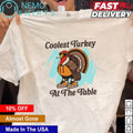 Coolest Turkey at the table - Adult & Kids T-Shirts, Sweatshirts & Hoodies apparel design preview 1