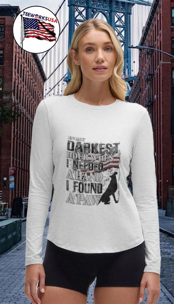 In My Darkest Hour When I Needed A Hand Found Paw Dog - Adult & Kids T-Shirts, Sweatshirts & Hoodies apparel design preview 4