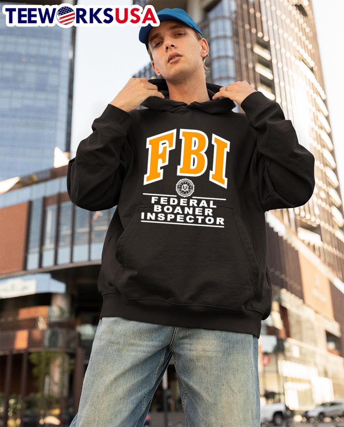 FBI Federal Boaner Inspector - Adult & Kids T-Shirts, Sweatshirts & Hoodies apparel design preview 3