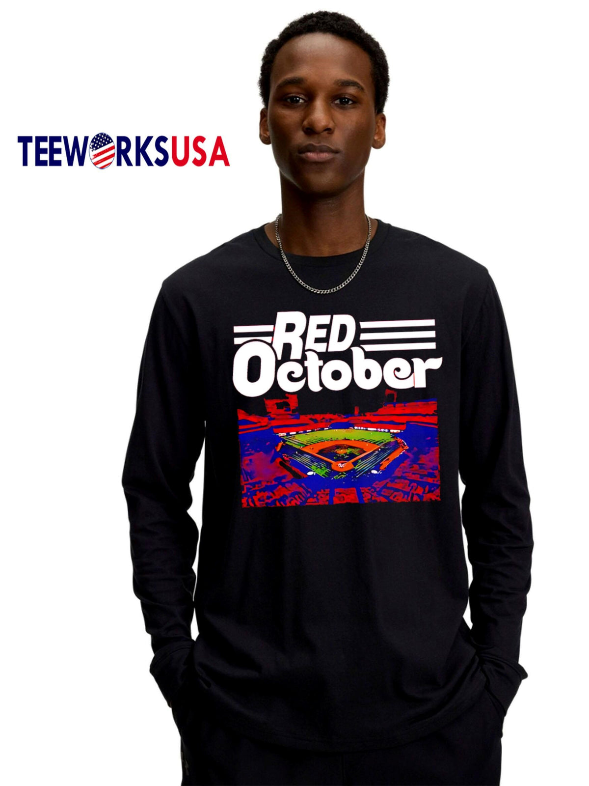 Red October Stadium - Adult & Kids T-Shirts, Sweatshirts & Hoodies apparel design preview 4
