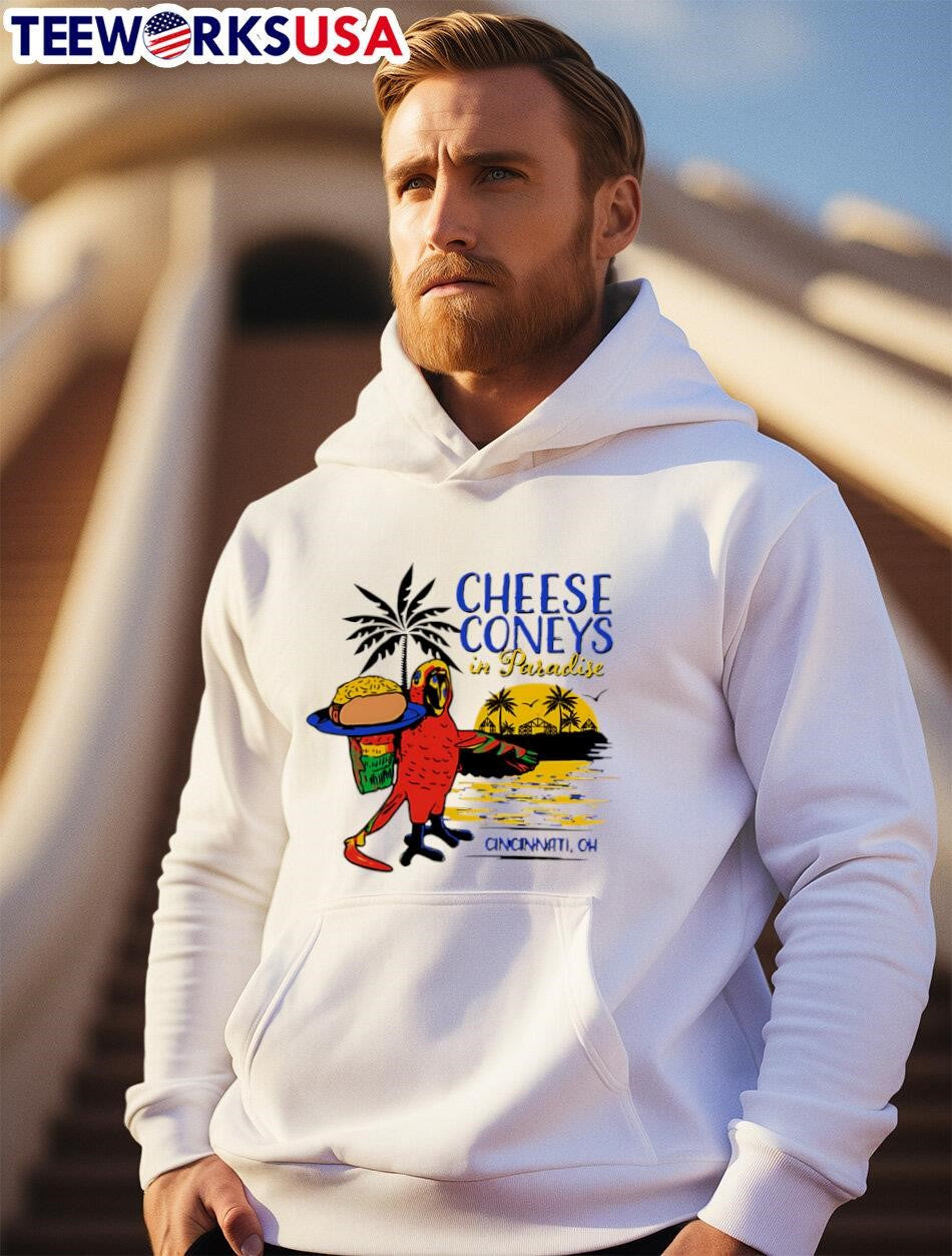 Cheese Coney In Paradise Cincinnati oh sunset - Adult & Kids T-Shirts, Sweatshirts & Hoodies apparel design preview 2