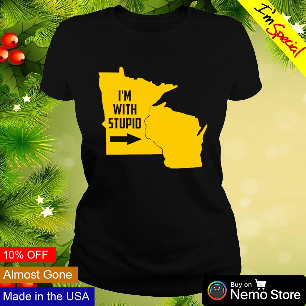 Minnesota I'm with stupid - Adult & Kids T-Shirts, Sweatshirts & Hoodies apparel design preview 3