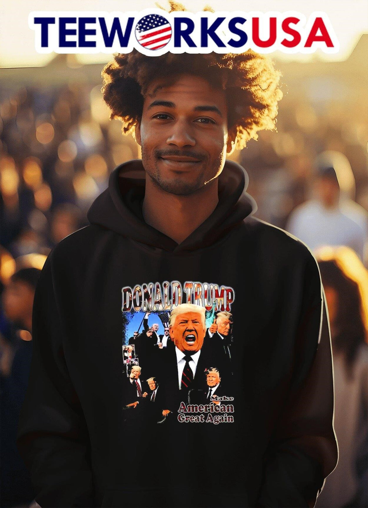 Donald Trump make American great again graphic - Adult & Kids T-Shirts, Sweatshirts & Hoodies apparel design preview 2