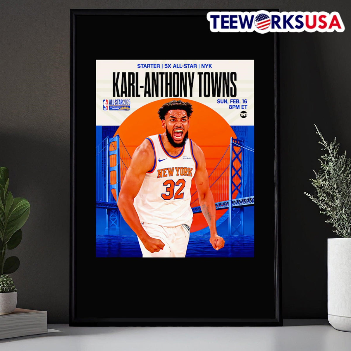 Starter 5x All-star Karl-Anthony Towns poster - Adult & Kids T-Shirts, Sweatshirts & Hoodies apparel design preview 5