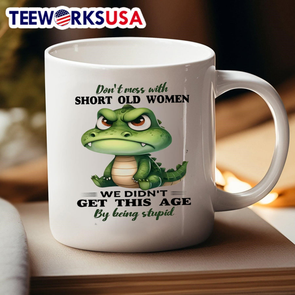 Crocodile don't mess with short old women we didn't - Adult & Kids T-Shirts, Sweatshirts & Hoodies apparel design preview 4