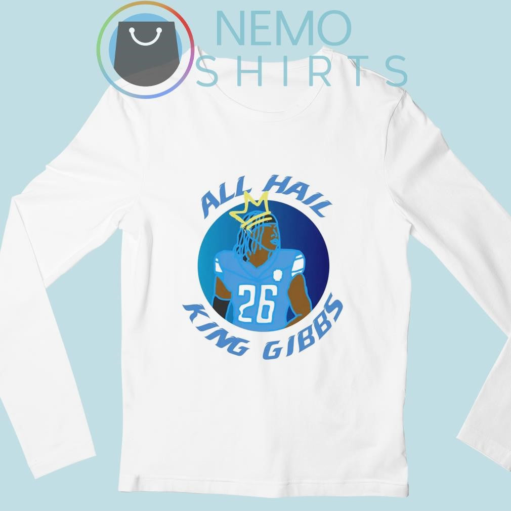 All hail King Gibbs Detroit Lions - Adult & Kids T-Shirts, Sweatshirts & Hoodies apparel design preview 3