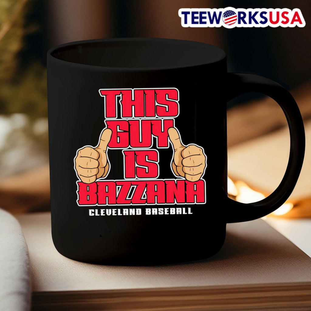 This guy is Bazzana Cleveland baseball thumbs up - Adult & Kids T-Shirts, Sweatshirts & Hoodies apparel design preview 3