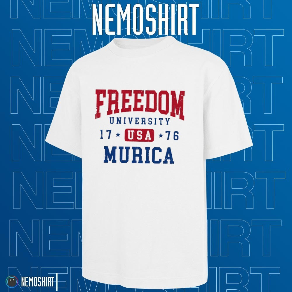 Freedom university USA murica 1776 - Adult & Kids T-Shirts, Sweatshirts & Hoodies apparel design preview 1