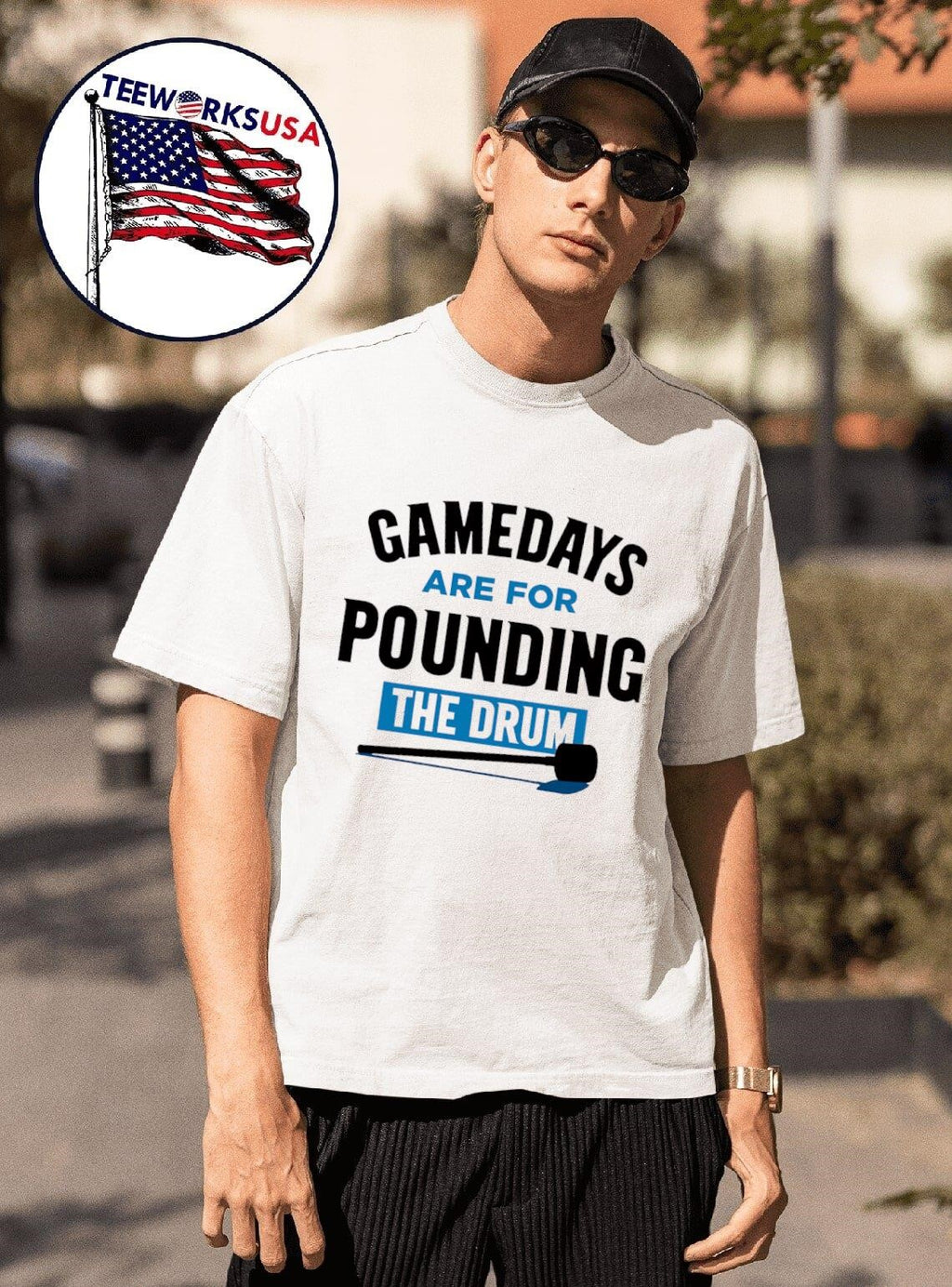 North Carolina Tar Heels gamedays are pounding the - Adult & Kids T-Shirts, Sweatshirts & Hoodies apparel design preview 1
