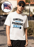 North Carolina Tar Heels gamedays are pounding the - Adult & Kids T-Shirts, Sweatshirts & Hoodies apparel design preview 1