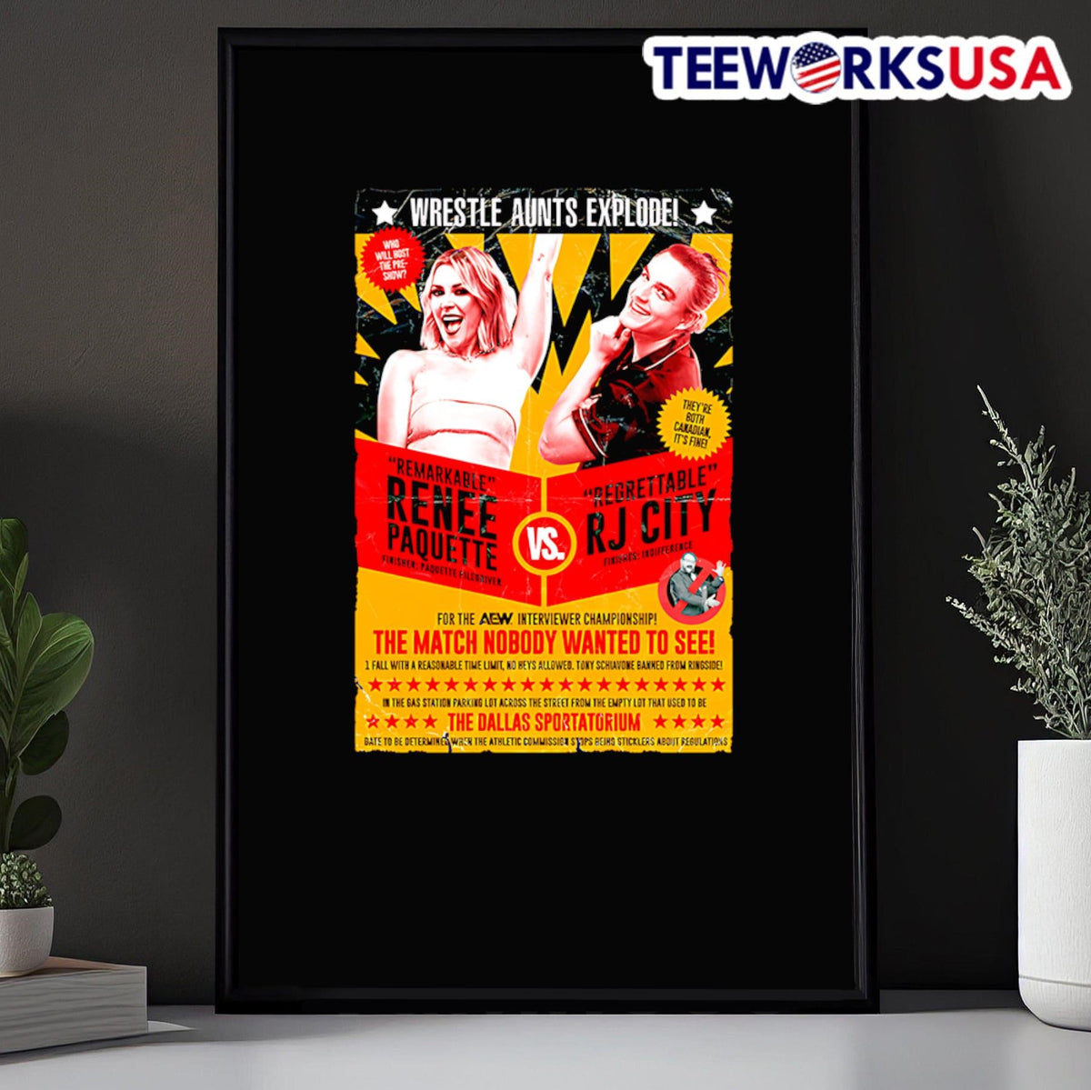 Wrestle Aunts Explode - Adult & Kids T-Shirts, Sweatshirts & Hoodies apparel design preview 5