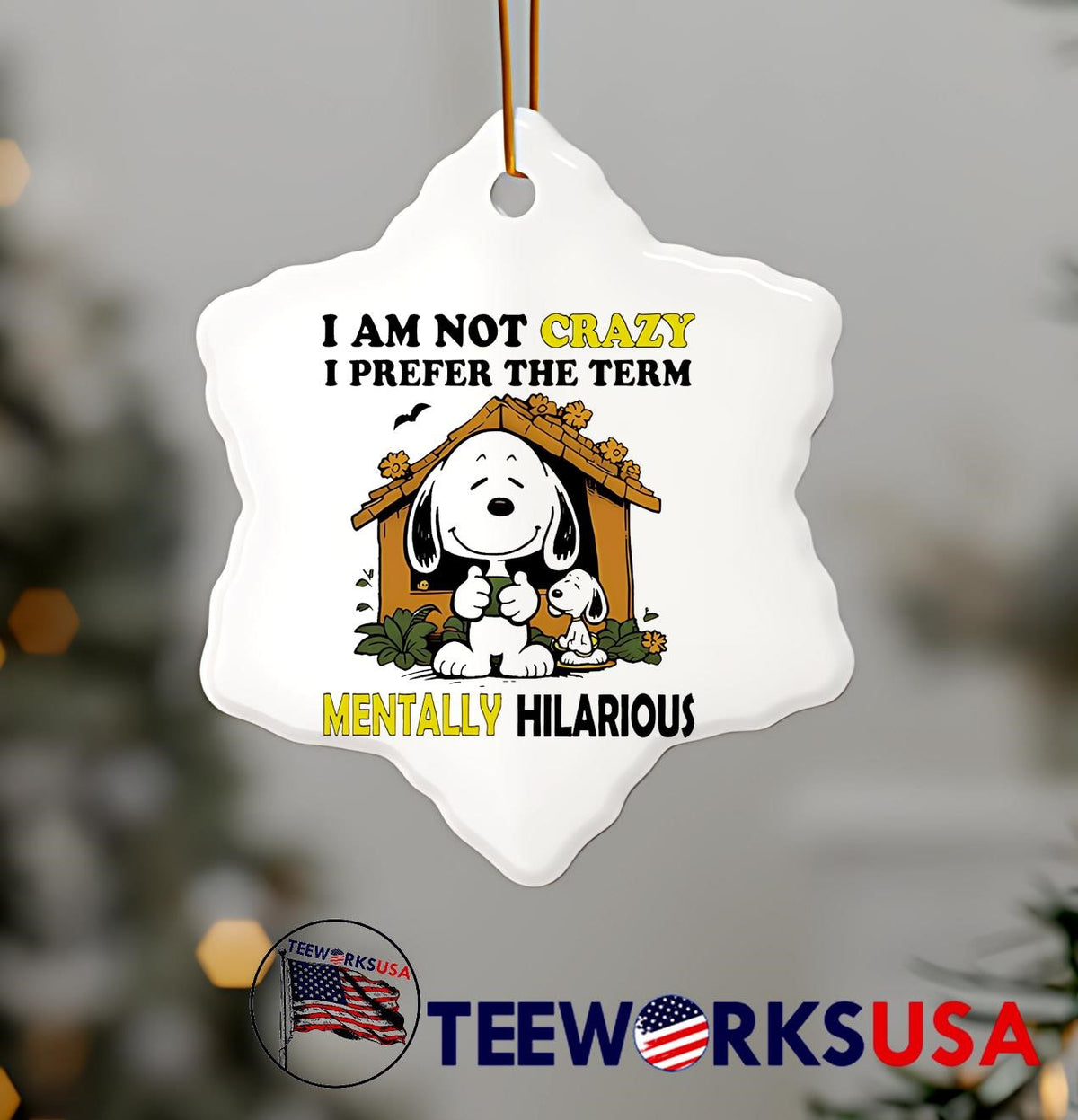 Snoopy I am not crazy prefer the term mentally - Adult & Kids T-Shirts, Sweatshirts & Hoodies apparel design preview 7