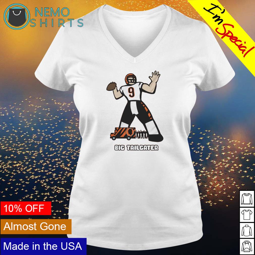 Cincinnati Bengal #9 Joe Burrow big tailgater - Adult & Kids T-Shirts, Sweatshirts & Hoodies apparel design preview 5