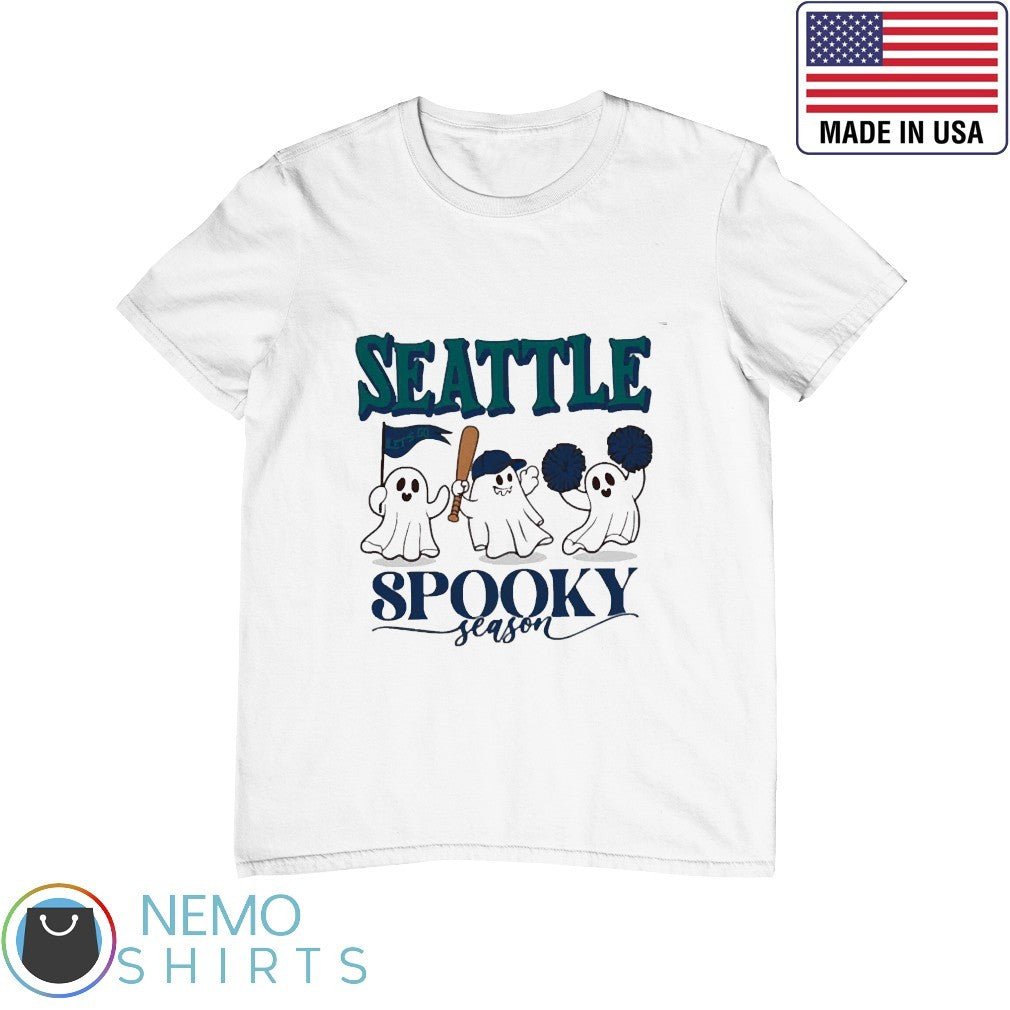 Seattle Mariners baseball spooky season - Adult & Kids T-Shirts, Sweatshirts & Hoodies apparel design preview 1