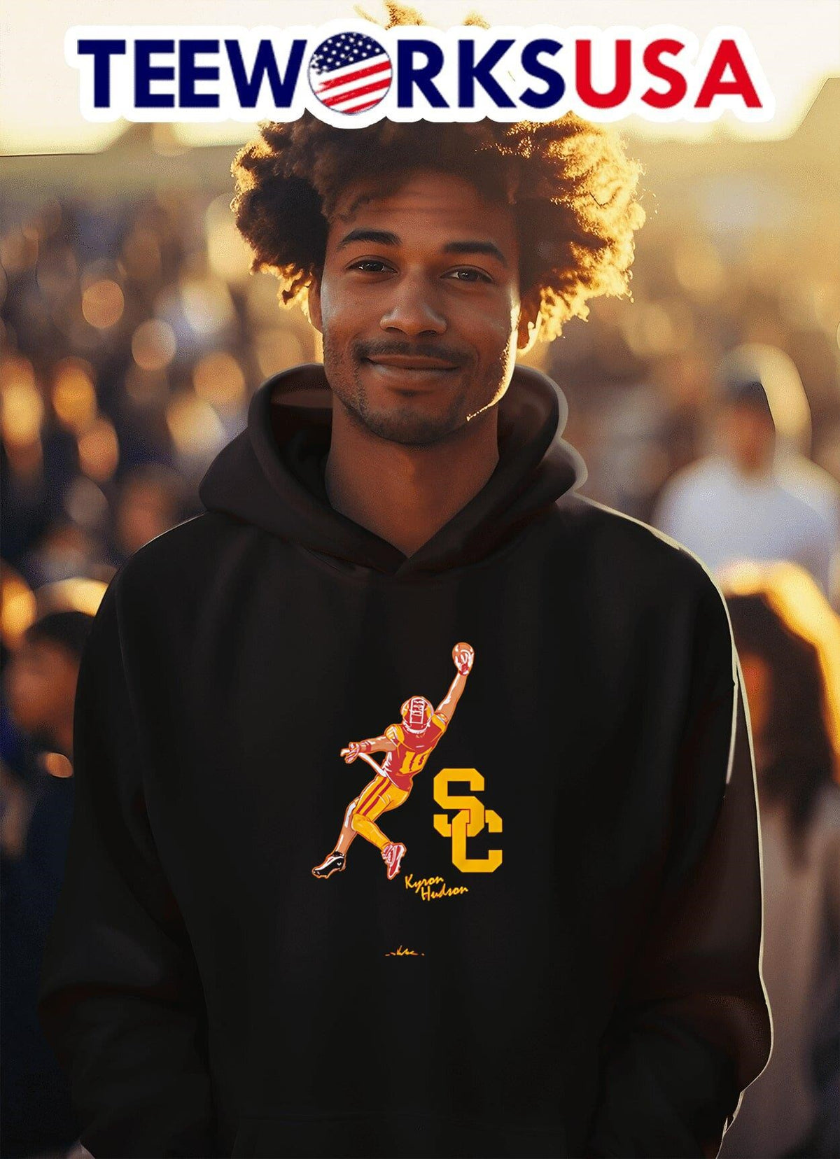 Kyron Hudson Catch USC Trojans - Adult & Kids T-Shirts, Sweatshirts & Hoodies apparel design preview 2
