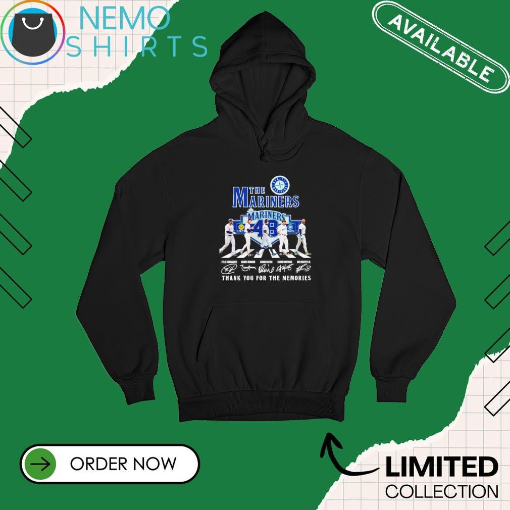 The Seattle Mariners 48th anniversary 1977 2025 thank - Adult & Kids T-Shirts, Sweatshirts & Hoodies apparel design preview 2