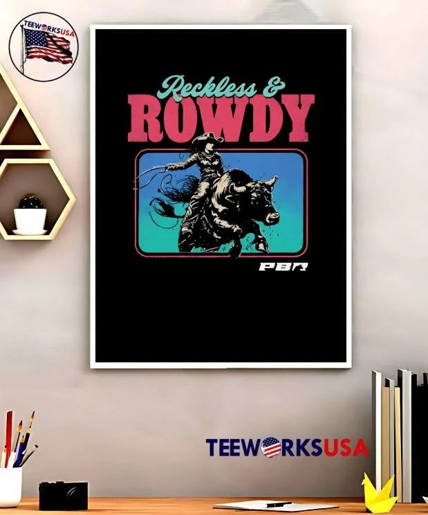 PBR Reckless Rowdy retro - Adult & Kids T-Shirts, Sweatshirts & Hoodies apparel design preview 5