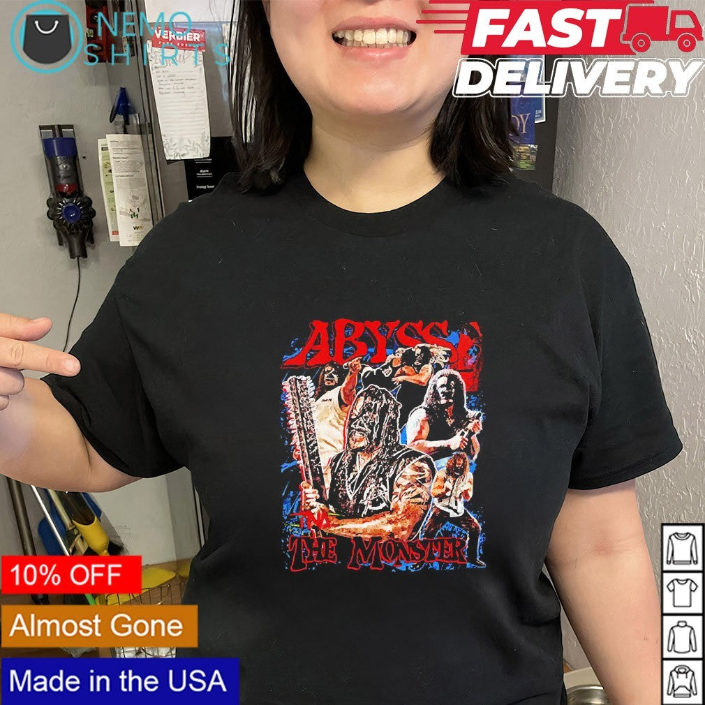 The Monster Abyss wrestler vintage graphic - Adult & Kids T-Shirts, Sweatshirts & Hoodies apparel design preview 2