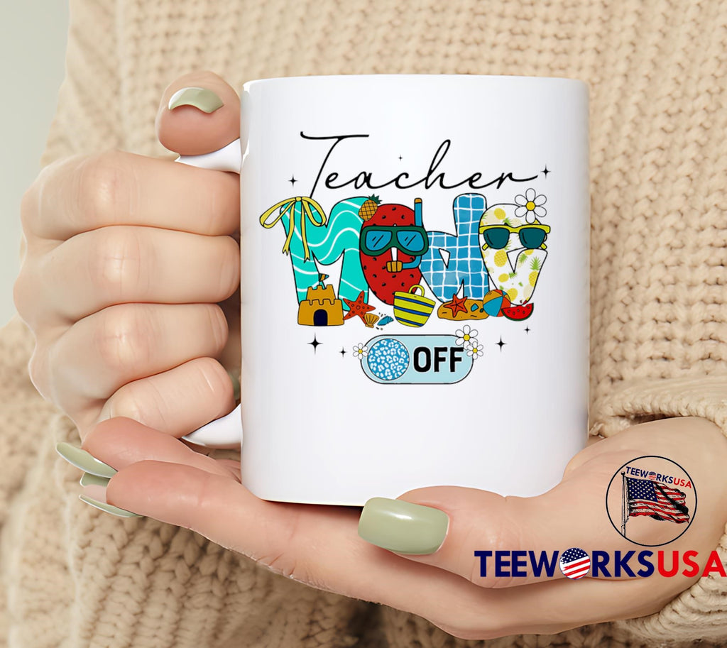 Teacher Mode Off Summer Break - Adult & Kids T-Shirts, Sweatshirts & Hoodies apparel design preview 6