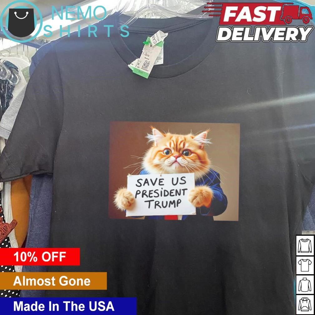 Cat vote Trump save us president - Adult & Kids T-Shirts, Sweatshirts & Hoodies apparel design preview 5
