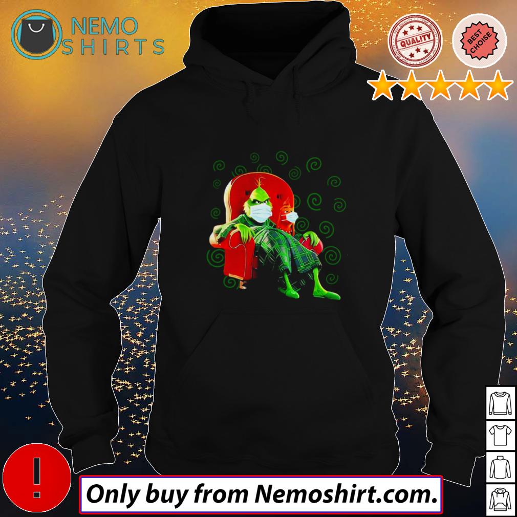 Grinch and Dog sitting in a chair Covid 19 - Adult & Kids T-Shirts, Sweatshirts & Hoodies apparel design preview 3