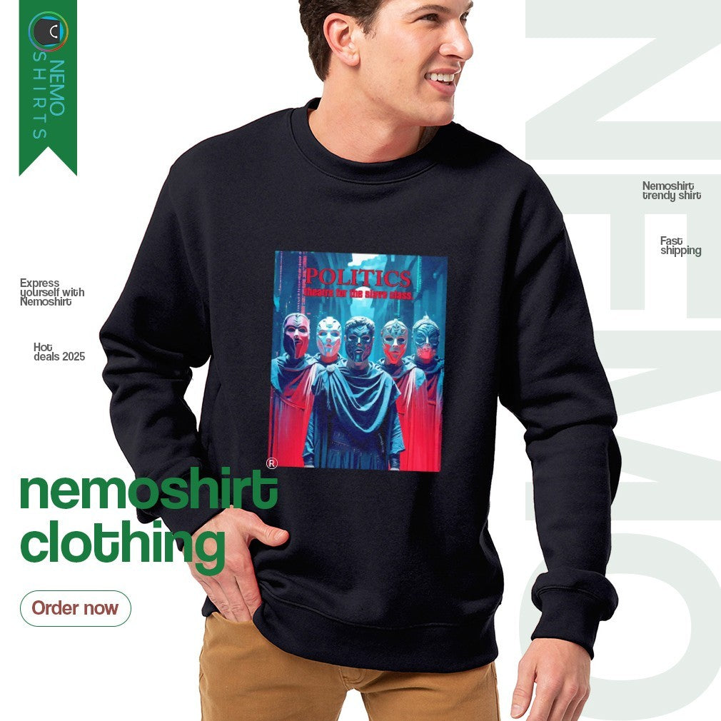 Politics theatre for the slave class - Adult & Kids T-Shirts, Sweatshirts & Hoodies apparel design preview 4