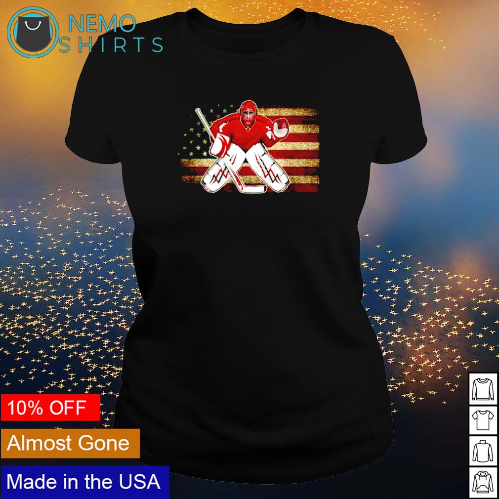 Ice hockey goalie American flag - Adult & Kids T-Shirts, Sweatshirts & Hoodies apparel design preview 3