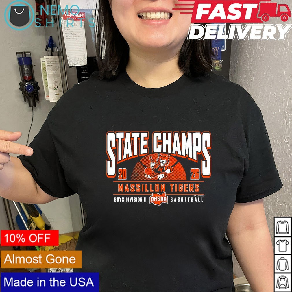 Massillon Tigers boys division II basketball state - Adult & Kids T-Shirts, Sweatshirts & Hoodies apparel design preview 2