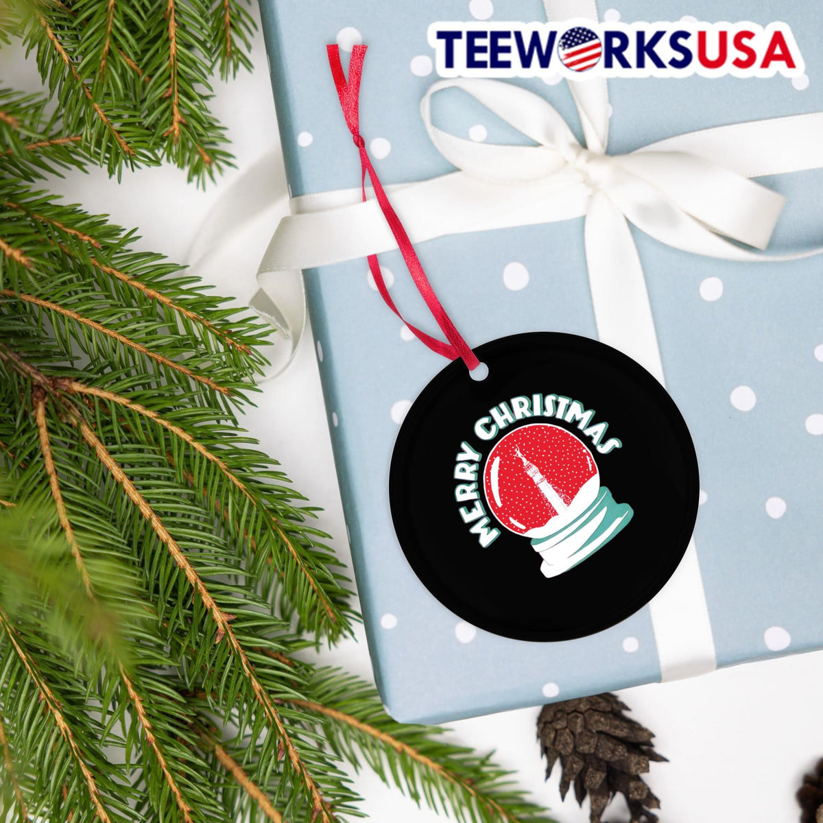 Merry Christmas Indy Snow Globe - Adult & Kids T-Shirts, Sweatshirts & Hoodies apparel design preview 4